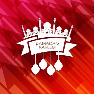 Müslüman cemaati kutlaması için Ramazan Kareem tebrik kartı..