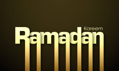 Müslüman cemaati kutlaması için Ramazan Kareem tebrik kartı..