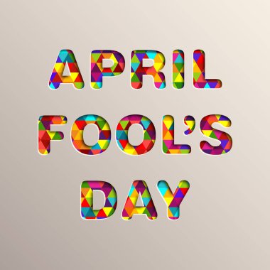 1 Nisan 'da tebrik kartı tasarımı.