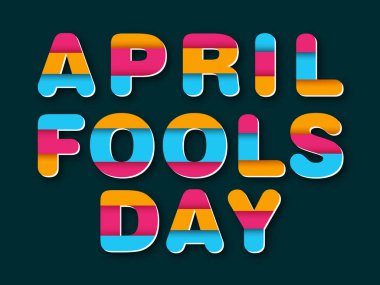 1 Nisan 'da tebrik kartı tasarımı.