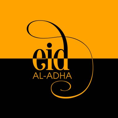 Müslüman cemaati kutlaması için Kurban Bayramı tebrik kartı..