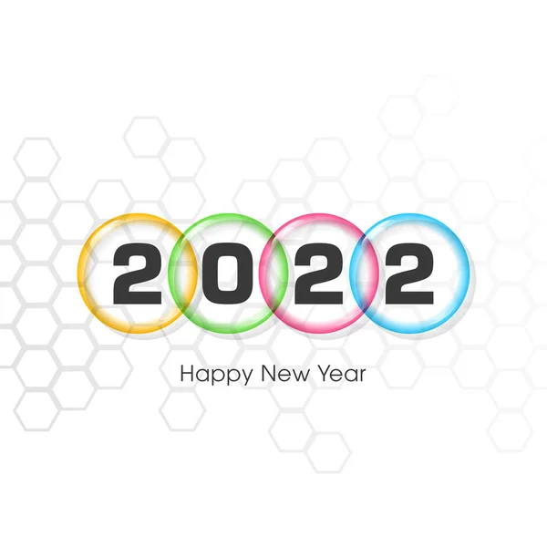 Felice Anno Nuovo 2022 Text Design Vector — Vettoriale Stock