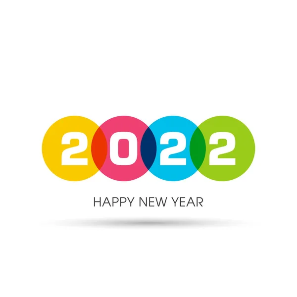 Felice Anno Nuovo 2022 Text Design Vector — Vettoriale Stock