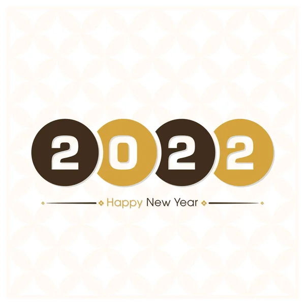 Feliz Año Nuevo 2022 Vector Diseño Texto — Archivo Imágenes Vectoriales