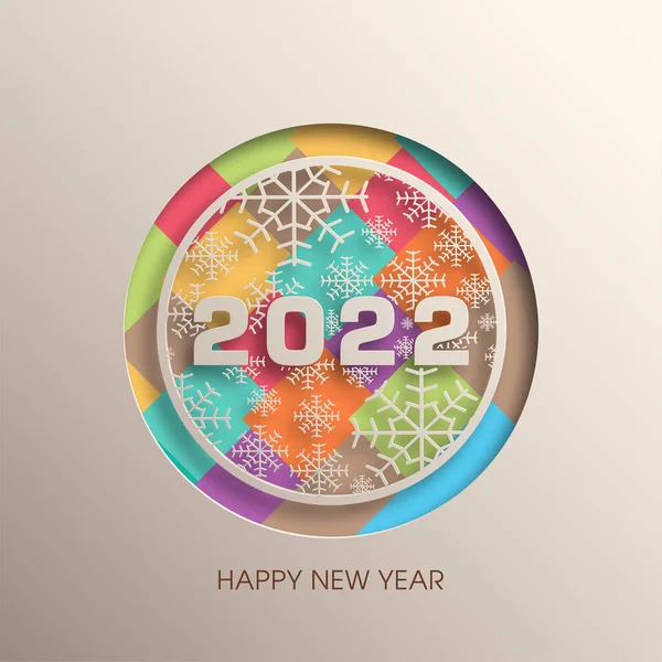 Felice Anno Nuovo 2022 Text Design Vector — Vettoriale Stock