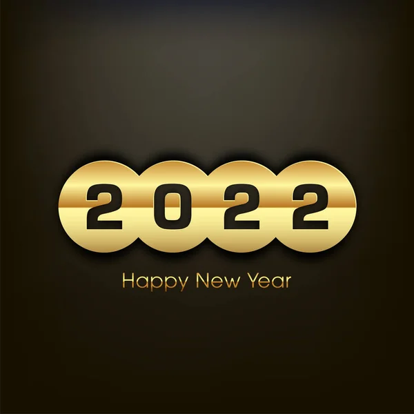 Happy New Year 2022 Text Design Vector — Stock Vector