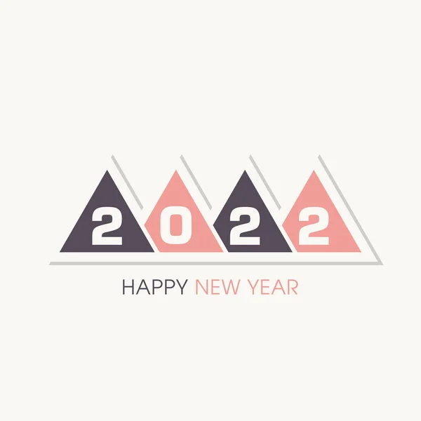Feliz Año Nuevo 2022 Vector Diseño Texto — Archivo Imágenes Vectoriales