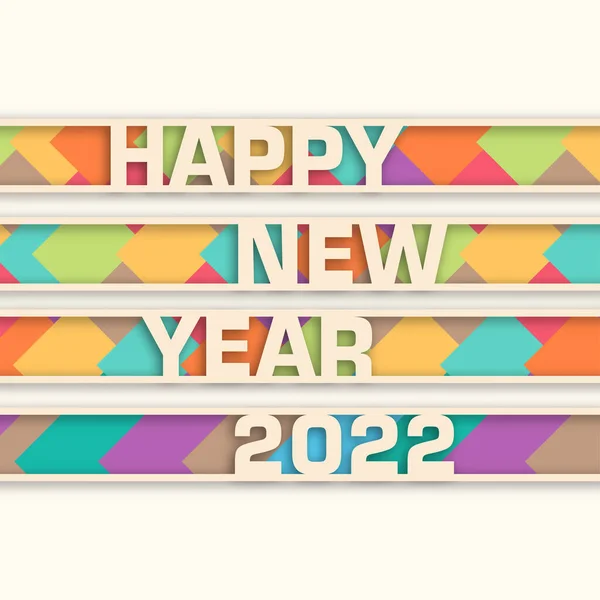 Felice Anno Nuovo 2022 Text Design Vector — Vettoriale Stock