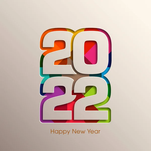 Happy New Year 2022 Text Design Vector — Stock Vector