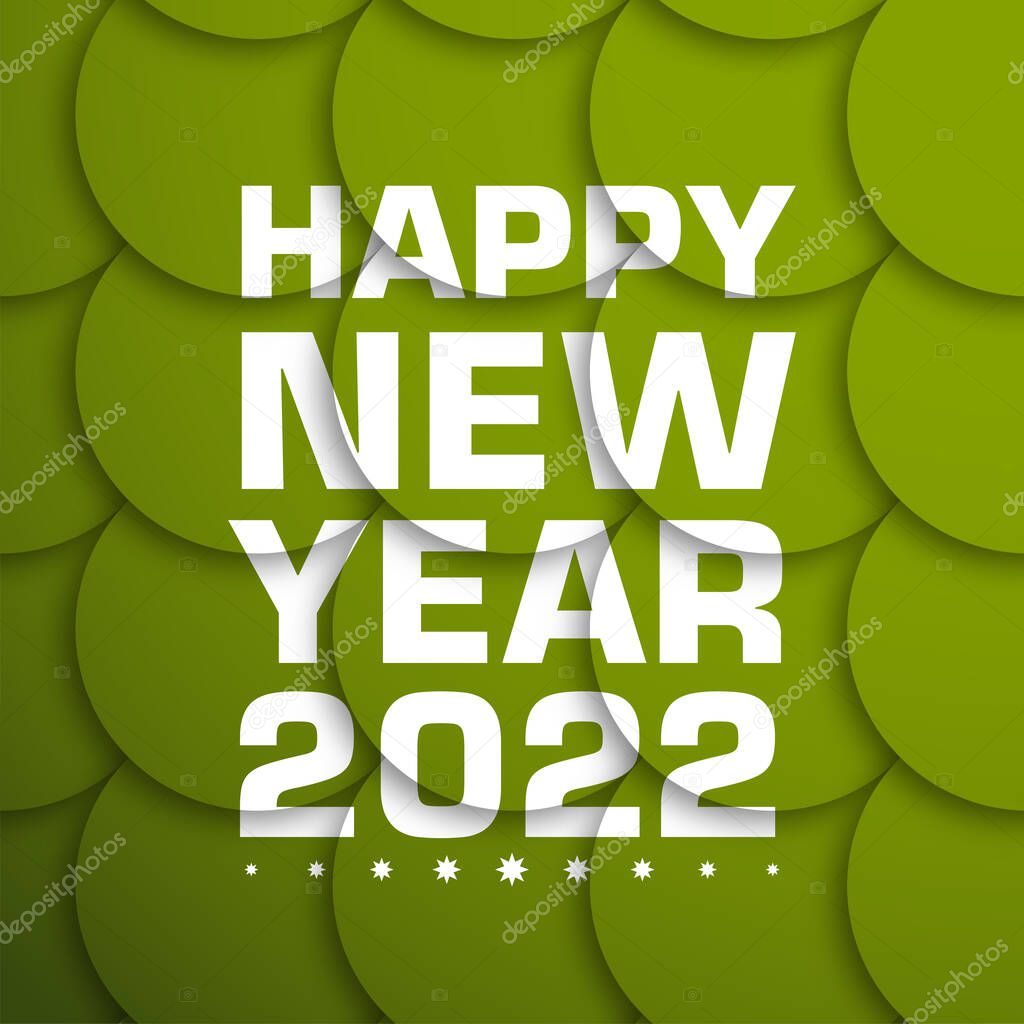 Happy new year 2022 Text Design vector.