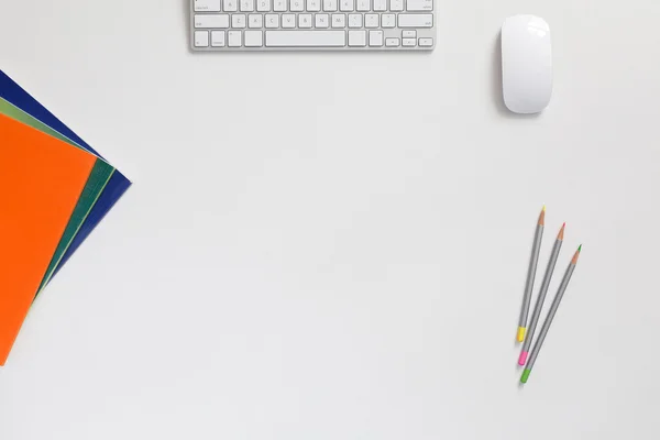 Business Composition on white Table top View — Stock Photo, Image