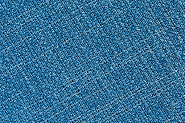 Sfondo in tessuto azzurro con texture chiara su tela — Foto Stock