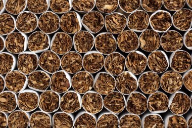 Heap of Tobacco Cigarettes Front View close up clipart