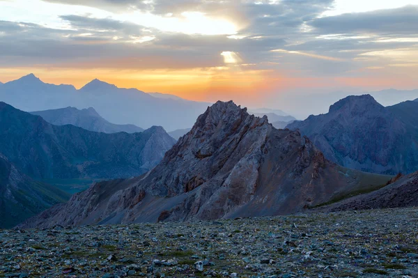 Sunset mountain panorama — Stock Photo, Image