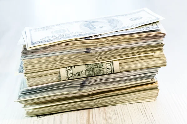 Thick stack of US cash — Stock Photo, Image