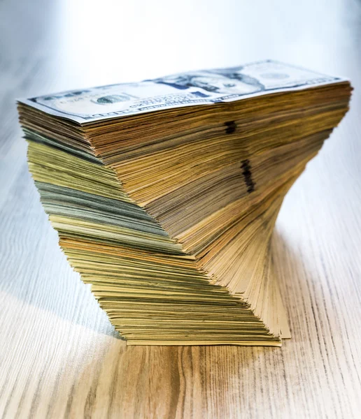 Thick stack of US cash — Stock Photo, Image