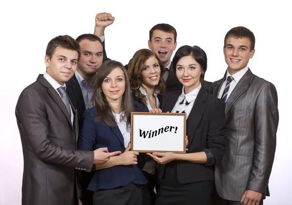 Equipe de negócios corporativa vencedora — Fotografia de Stock