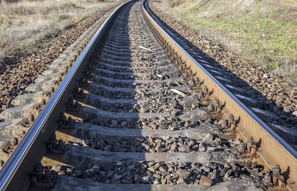 Vecchia ferrovia sporca che scappava — Foto Stock