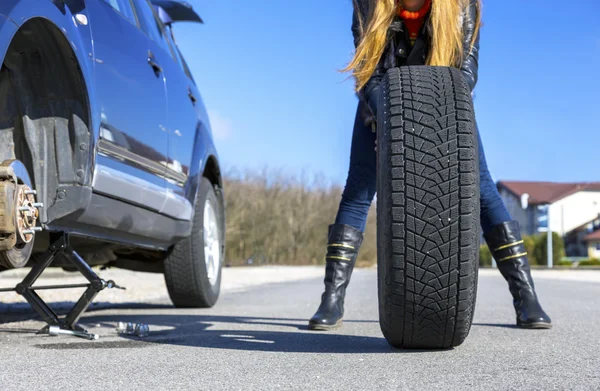 Onverwachte ongeval op de weg — Stockfoto