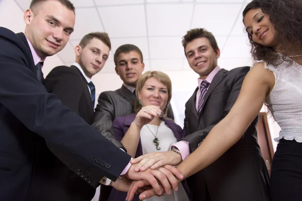 Amichevole team di lavoro armonioso — Foto Stock