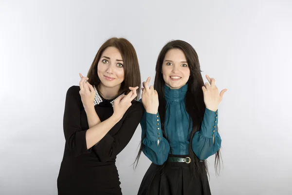 Finger crossing for luck — Stock Photo, Image