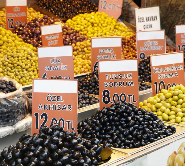 Eastern bazaar - olives — Stok fotoğraf