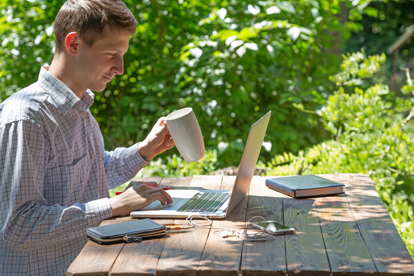 Hardworking man inspired by nature
