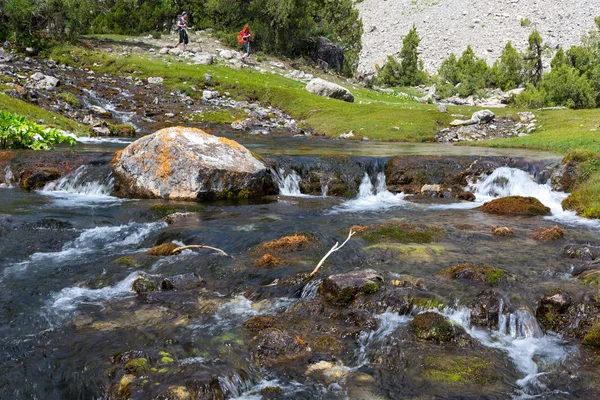 Rapid and wide cascade river — Stockfoto