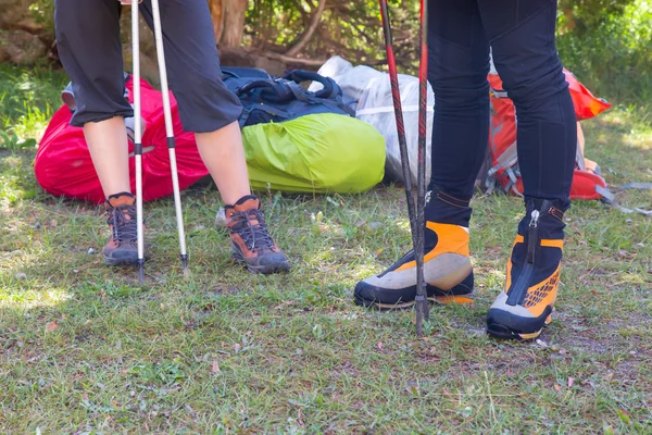 Legs of Hikers — Stockfoto