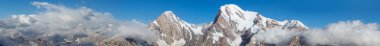 Wide Sunny Mountain Panorama of Fan Valley in Tajikistan