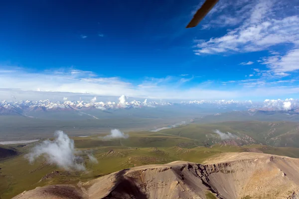 Central Asia Landscape Areal View from Helicopter — Stockfoto