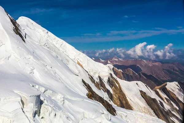 Vue Aérienne Du Paysage De Montagne D'Asie Centrale — Photo