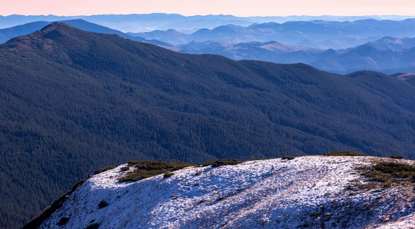 Manhã Inverno Mountain View — Fotografia de Stock