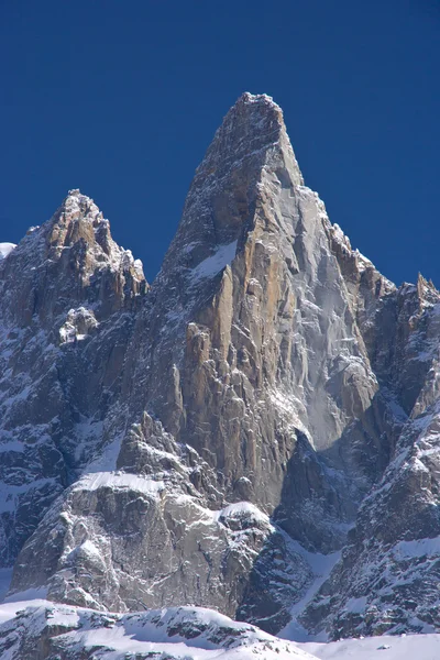 Η Dru βουνό mont blanc ορεινού όγκου — Φωτογραφία Αρχείου