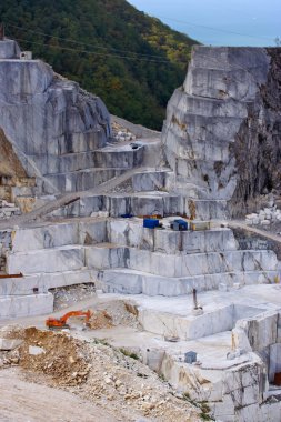 White marble quarry in  Carrara clipart