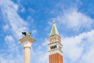 St. mark's square column and campanile