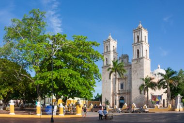 Cathedral of San Ildefonso Merida capital of Yucatan Mexico clipart