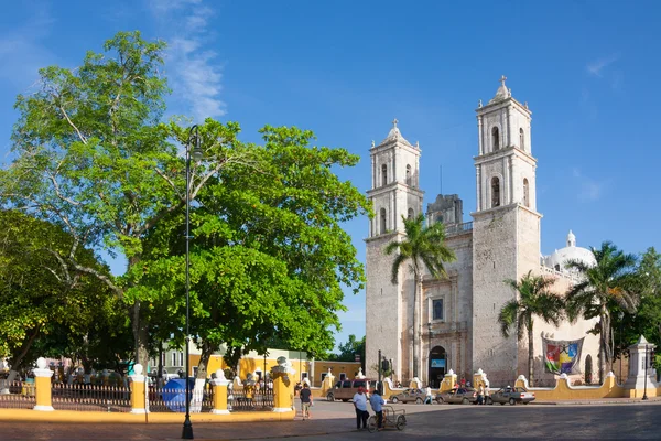 Katedra w stolicy San Ildefonso Merida Yucatan Meksyk — Zdjęcie stockowe