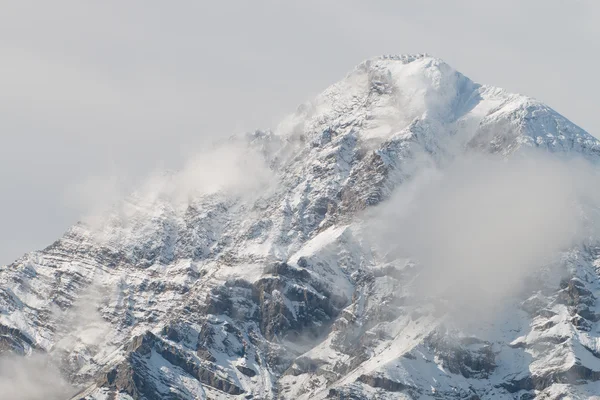 Mont Chaberton with ruined artillery towers on the summit — Stock Photo, Image