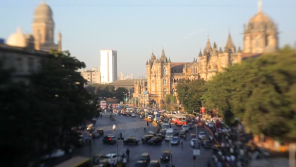 Пішохідний та транспортного засобу рух в Індії — стокове відео