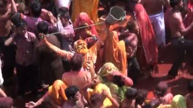 Holi Festivali nr Mathura kutlamaları