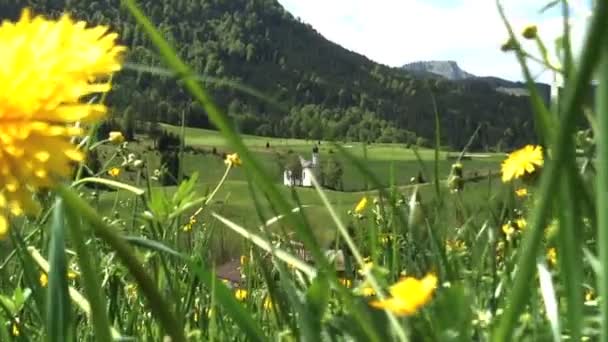 St Anna Şapeli'Rolling kırsal — Stok video