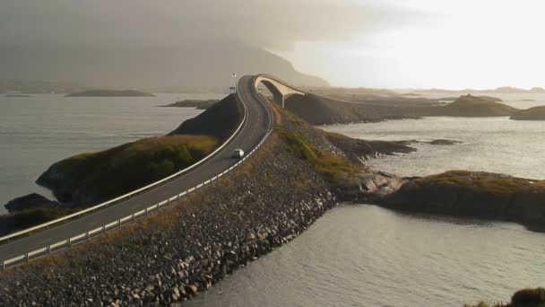 Storseisundbrua bridge A estrada do Atlântico — Vídeo de Stock