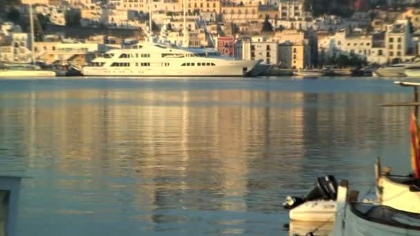 Ibiza přístav & staré město — Stock video