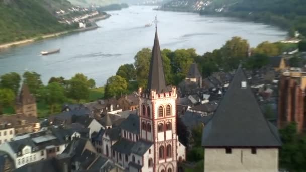 View over Bacharach — Stock Video