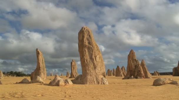 Pináculos pilares de piedra caliza — Vídeos de Stock