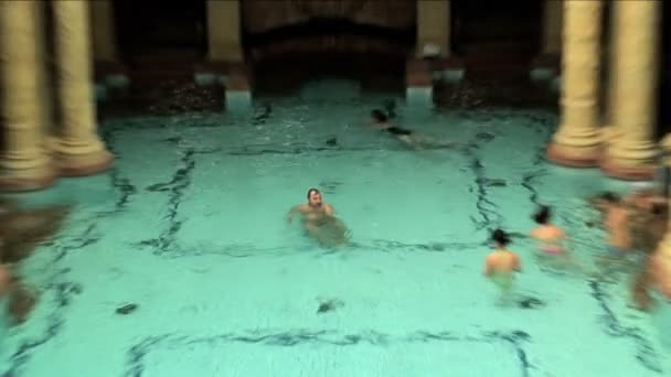 Spa baths in Budapest — Stock Video