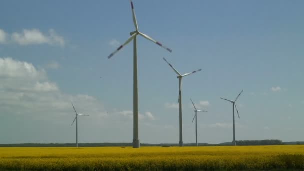Ветряная электростанция в Великобритании — стоковое видео
