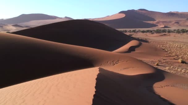 沙尘暴在沙丘 — 图库视频影像