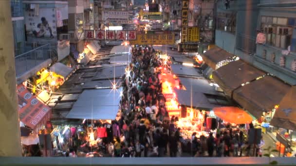 Fa Yuen St Market, Hong Kong — стоковое видео